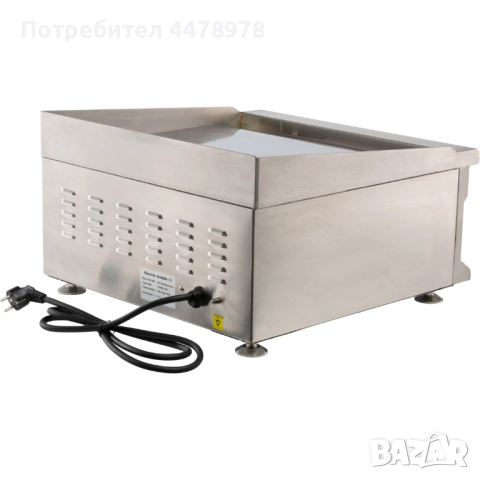 Професионална гладка електрическа хромирана скара, снимка 2 - Обзавеждане на кухня - 52660342