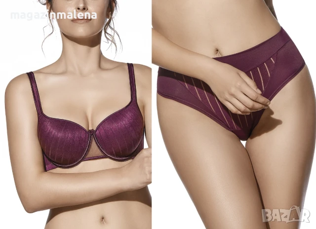 SELENE 95C+XL,2XL,3XL,4XL комплект сутиен без подплънки и дълбоки бикини Селене големи комплекти , снимка 1