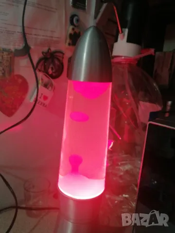 Лава лампа, червена. , снимка 11 - Настолни лампи - 48357260