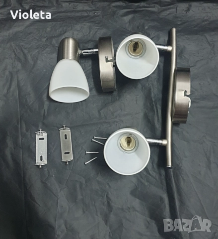 Спот осветителни тела Omnia Jackie 1хЕ14 и 2хЕ14 230V max 40 W. Цената е общо за двете., снимка 3 - Лампи за таван - 52454112