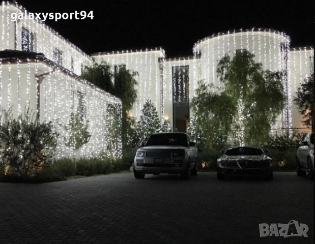 LED Завеса Топло Бяла 20 ВЪЖЕТА 3 х 3 м 720лампи с Опция Снаждане, снимка 4 - Лед осветление - 38583568