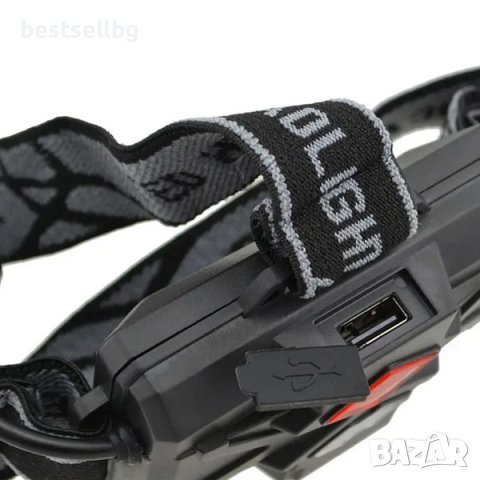 Мощен зареждащ се лед челник XHP90 фенер за глава акумулаторен USB, снимка 5 - Къмпинг осветление - 39750925