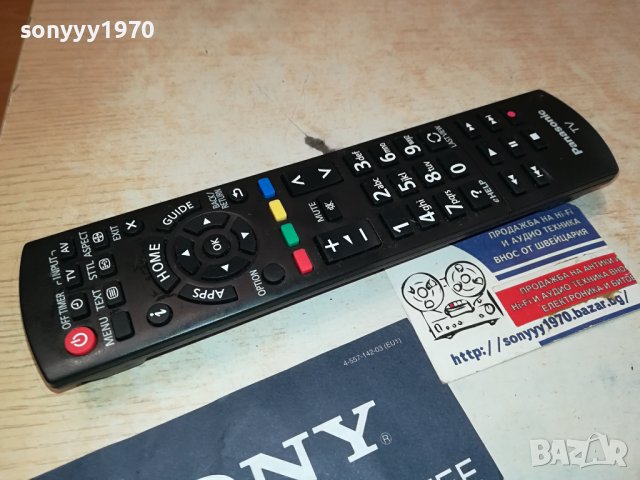 PANASONIC TV REMOTE-SWISS 2109231625, снимка 5 - Дистанционни - 42271753