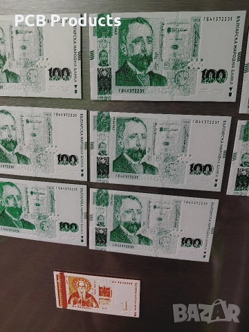3Д магнит банкнота 1лев и 100лева, снимка 2 - Декорация за дома - 53060802