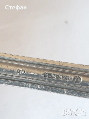 Посребрен черпак с позлата, снимка 6 - Антикварни и старинни предмети - 54270417