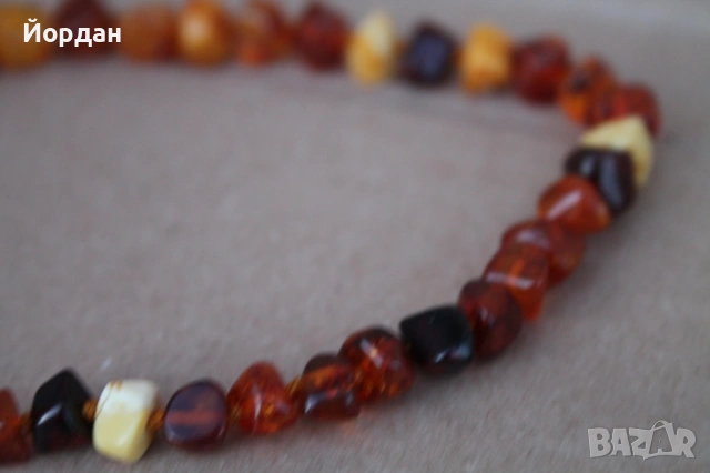 Кехлибарена огърлица със сребърна закопчалка, снимка 8 - Колиета, медальони, синджири - 54044136