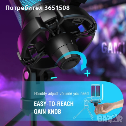 Микрофон Fifine за YouTube, снимка 4 - Други - 44579842