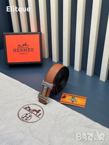 Колани hermes от естествена кожа в кутия на марката , снимка 7 - Колани - 54180506