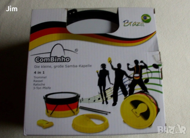  ComBinho Samba-Kapelle 4in1, комплект музикални инструменти за фенове. 