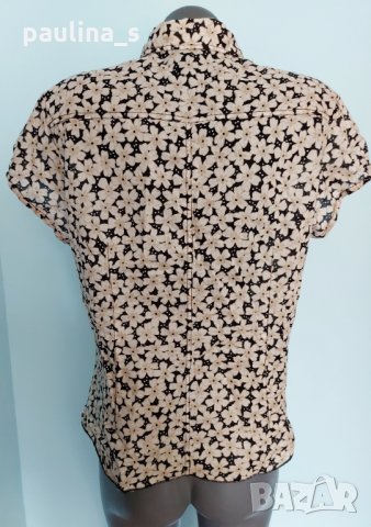Еластична брандова риза във флорален принт "sandwich_" ® / голям размер , снимка 4 - Ризи - 29432216