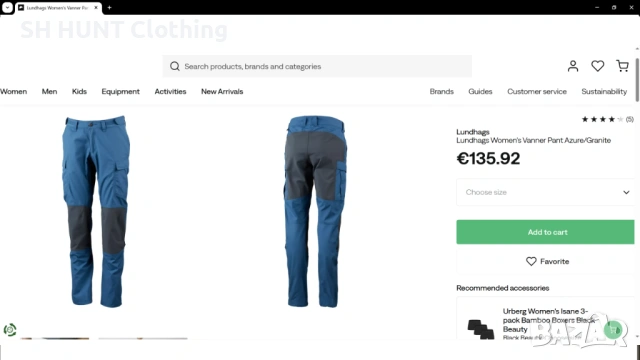 Lundhags VANNER Womens Stretch Pant  34 / XS - S дамски панталон с от части еластична материя - 2421, снимка 2 - Панталони - 54160378