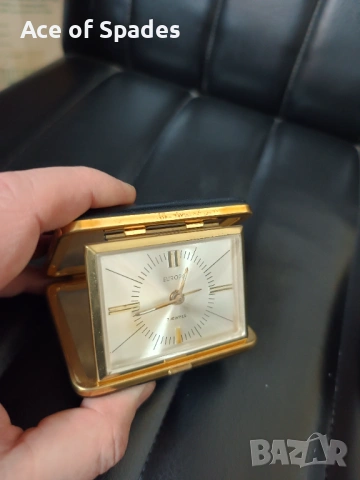 Немски Механичен Туристически Будилник EUROPA Работещ 