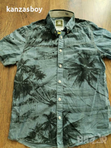 g-star swell palm shirt - страхотна мъжка риза КАТО НОВА М, снимка 4 - Ризи - 51097390