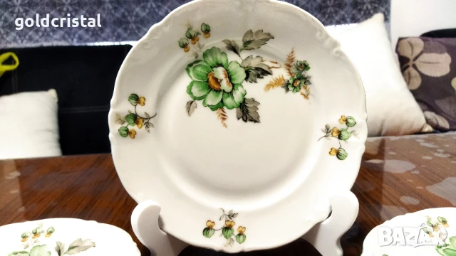 Стар български порцелан чинии , снимка 2 - Антикварни и старинни предмети - 32986197