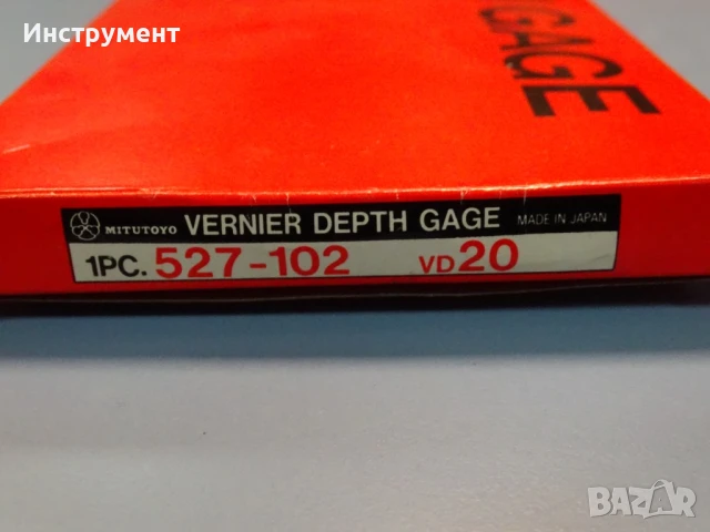 Шублер дълбокомер Mitutoyo 527-102 VD20 0-200mm Vernier Depth Gage, снимка 8 - Шублери - 50808740
