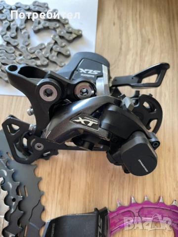 Комплект Shimano Deore XT-SLX, Race Face 11ск цял групсет-монтаж, снимка 3 - Части за велосипеди - 53133094