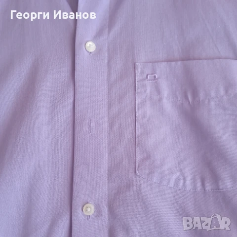 OLYMP 40 L/XL КАТО НОВА лилава риза с дълъг ръкав Олимп purple shirt, снимка 4 - Ризи - 50593282
