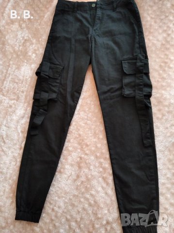 Дамски черен спортен панталон - обличан веднъж, снимка 2 - Панталони - 36824444