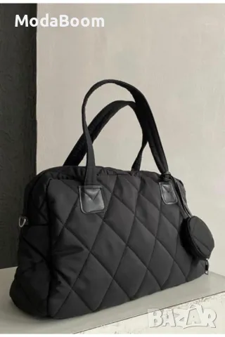 Модерна капитонирана дамска чанта, снимка 3 - Чанти - 48853856