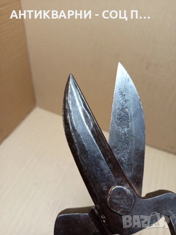 Соц Стари Ръчно Ковани Ножици За Рязане На Ламарина. , снимка 7 - Антикварни и старинни предмети - 52619403