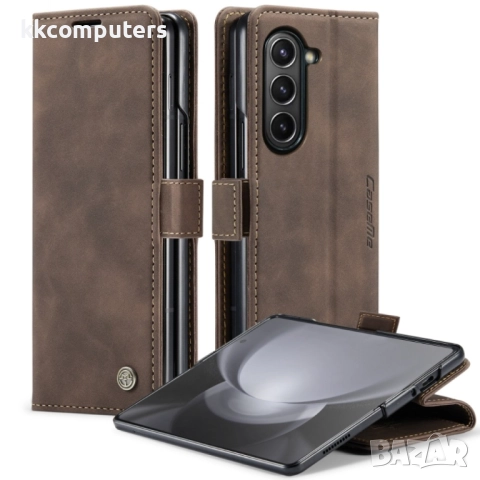 Samsung Galaxy Z Fold5 5G Retro Magnetic Wallet Кожен Калъф и Протектор, снимка 5 - Калъфи, кейсове - 52382453