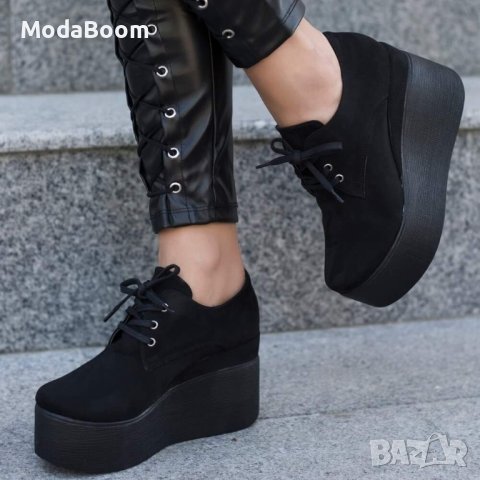 ✨Стилни велурени обувки на платформа✨, снимка 4 - Дамски ежедневни обувки - 42833082