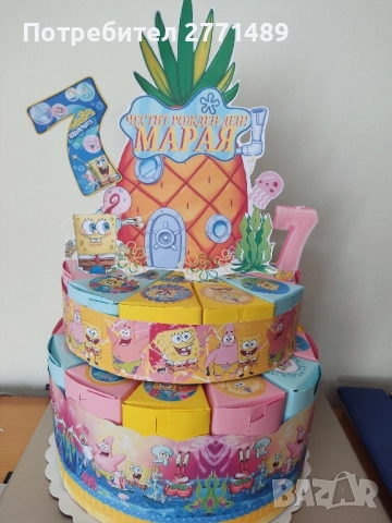 Хартиена/картонена торта за момиче , снимка 13 - Други - 51549141