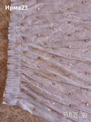 Бяло перде с рисунки, снимка 2 - Пердета и завеси - 50145414