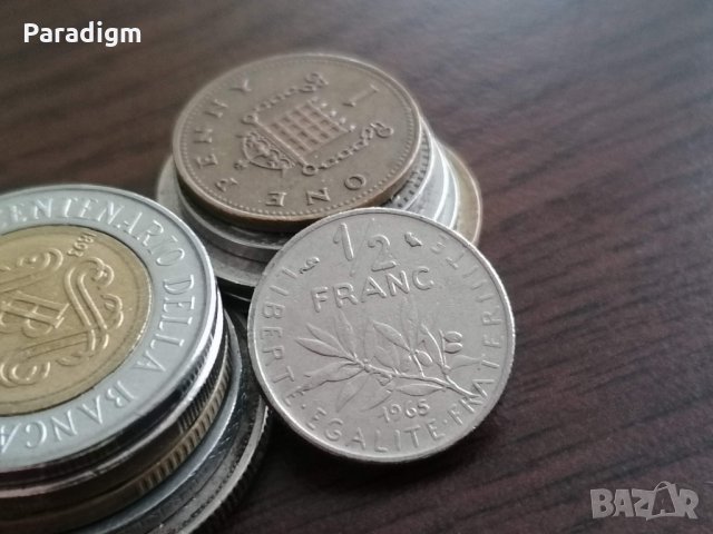 Монета - Франция - 1/2 (половин) франк | 1965г., снимка 1 - Нумизматика и бонистика - 35445699