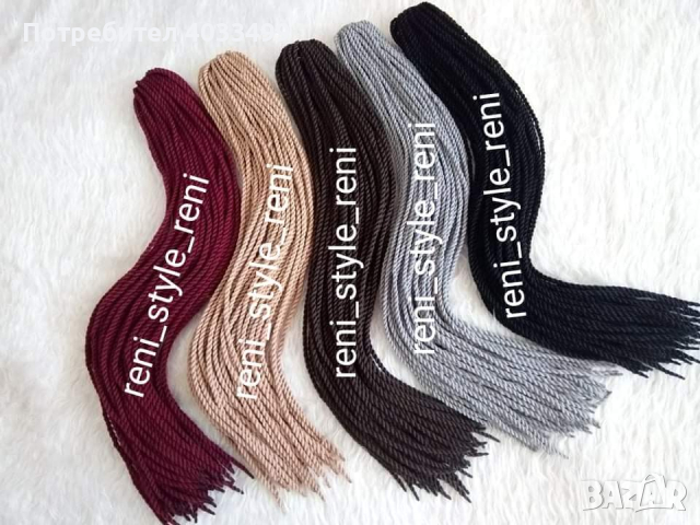 Опашки от плетени плитки за коса с еластичен ластик   , снимка 6 - Други - 44809296