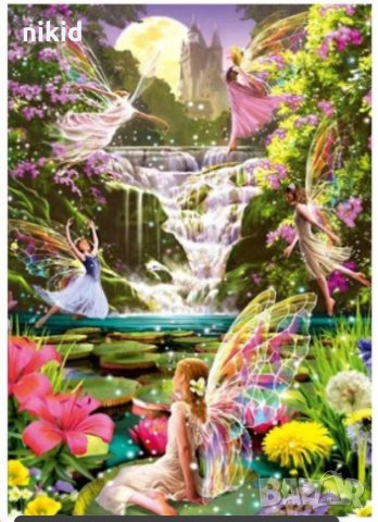 5D гоблен Приказка с феи диамантен гоблен картина мозайка за направа по схема с камъчета