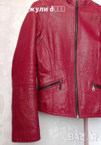 Кожено яке от естествена агнешка кожа, снимка 7 - Якета - 51431957