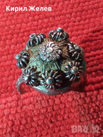 Старинен ВЪЗРОЖДЕНСКИ ФИЛИГРАНЕН СРЕБЪРЕН ПРЪСТЕН СРЕБРО ВИСОКА ПРОБА РЪЧНА КУЮМДЖИЙСКА РАБОТА 47507, снимка 15 - Антикварни и старинни предмети - 49294840