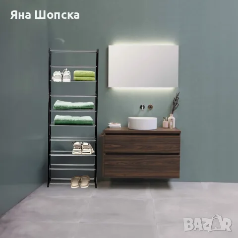 Етажерка за обувки 10 нива – до 30 чифта, компактна и висока 140 см, снимка 6 - Етажерки - 55787241