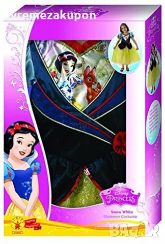 Рокля на Снежанка с корона в луксозна подаръчна кутия, снимка 4 - Детски рокли и поли - 30651665
