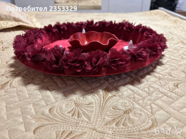 Традиционна поставка за къна - ръчна изработка, снимка 2 - Сватбени аксесоари - 51647048