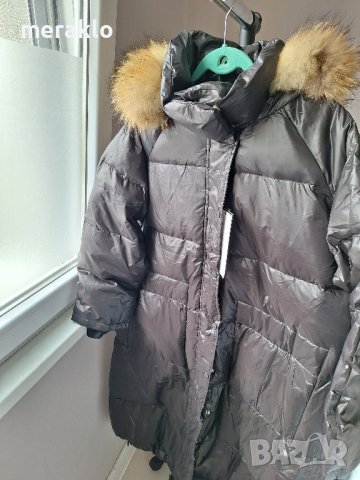 тотално намаление-Овърсайз от 330лв., ново, уникално яке, парка с гъши пух и естествен косъм , снимка 17 - Якета - 40032661