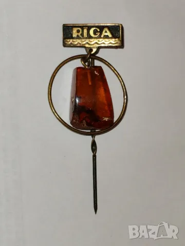 Стара брожка RIGA с кехлибар, СССР. 