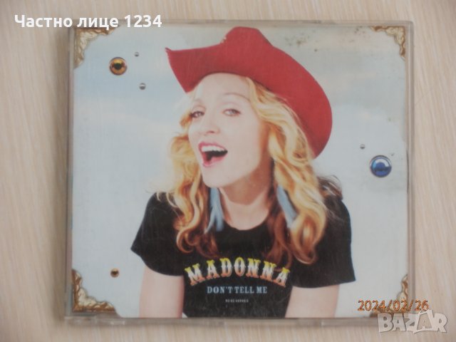 Madonna - Don't Tell Me - CD single, снимка 1 - CD дискове - 44491180