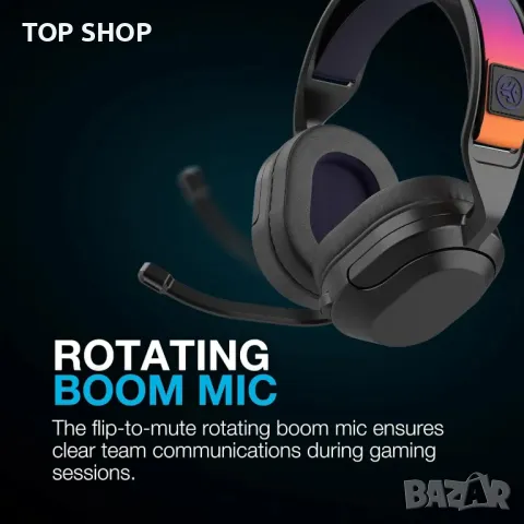 JLab Nightfall Безжични слушалки за игри с микрофон, 50 мм драйвер, снимка 2 - Bluetooth слушалки - 49445122