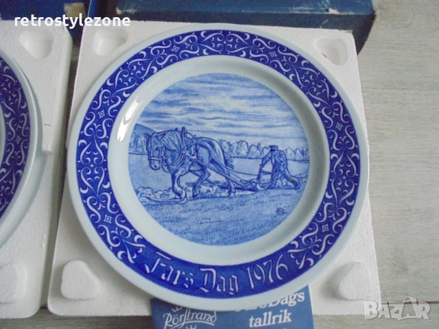 № 8310 Стари колекционерски порцеланови чинии / пана - Rörstrand Sweden , снимка 4 - Други ценни предмети - 47610766