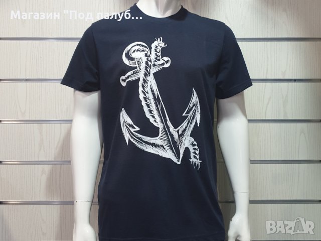 Нова мъжка тениска с трансферен печат Голяма котва, морска, снимка 3 - Тениски - 29954029