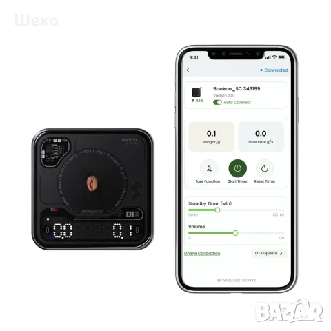 BOOKOO Themis Mini е компактна smart везна, снимка 4 - Електронни везни - 56258402