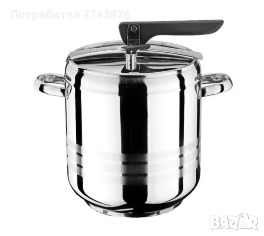 ТЕНДЖЕРА ПОД НАЛЯГАНЕ , ТРИСЛОЙНО КАПСУЛОВАНО ДЪНО, НЕРЪЖДАЕМА СТОМАНА, 7 Л.,ИНДУКЦИЯ, снимка 1