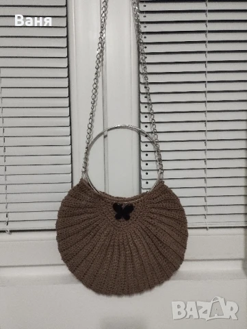 плетена дамска чанта, снимка 5 - Чанти - 51389420