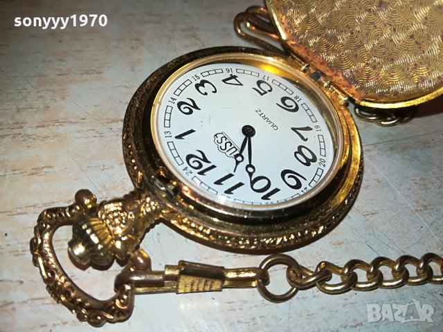 поръчан-златен джобен часовник с верижка, снимка 13 - Колекции - 29292124