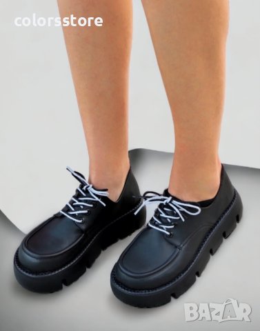 Равни обувки - черна кожа - BZ7, снимка 2 - Дамски ежедневни обувки - 44155935