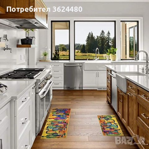 Комплект Килимчета за Кухня от 2 Части 40x60см + 40x120см, снимка 4 - Пътеки - 52400644
