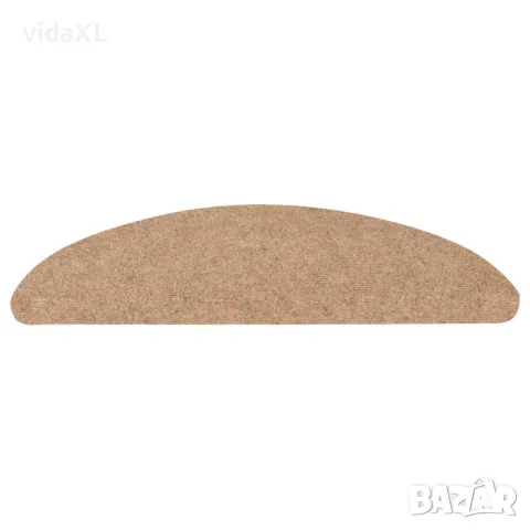 vidaXL Самозалепващи стелки за стълби, 15 бр, 56x17x3 см, бежови, снимка 4 - Изтривалки - 56145981