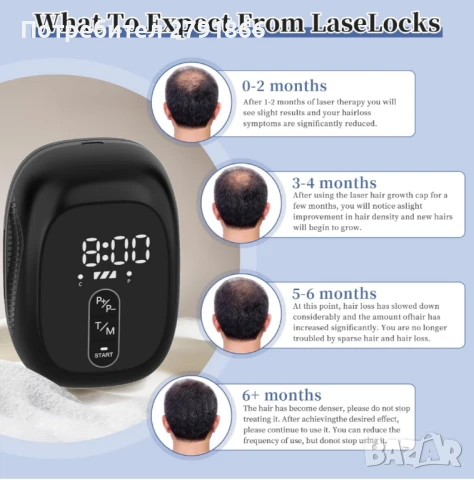 laserLocks Lasercomb-002 нов модел лазерен гребен за растеж на коса за мъже и жени НОВ, снимка 7 - Преси за коса - 51138919